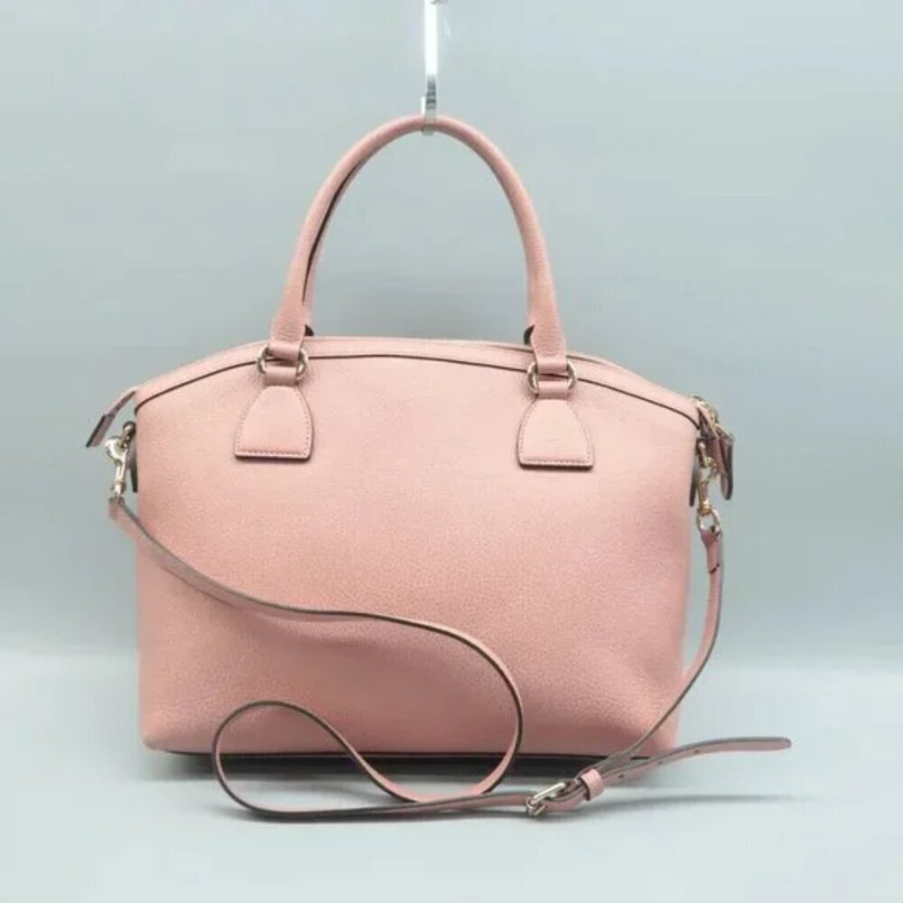 Authentic Gucci Soho Dome Satchel Pink Leather Crossbody Shoulder Bag Luxury Bag - Picture 3 of 13